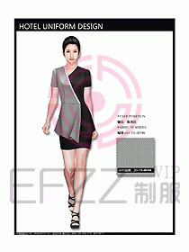 中餐服務員服裝設計效果圖1083