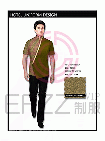 中餐服務(wù)員服裝設(shè)計(jì)效果圖1086