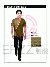 中餐服務(wù)員服裝設(shè)計效果圖1088