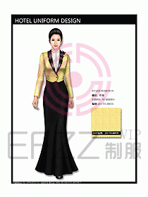 西餐咨客服裝設計效果圖307