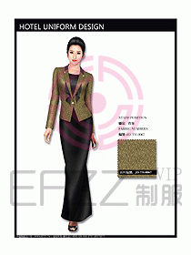 西餐咨客服裝設(shè)計(jì)效果圖306