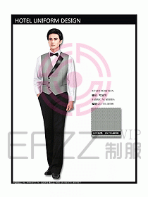 西餐服務員制服設計效果圖702