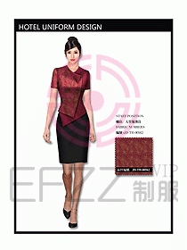 中餐服務(wù)員制服設(shè)計(jì)效果圖1090