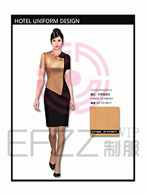 中餐服務(wù)員制服設(shè)計效果圖1104