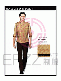 中餐服務(wù)員制服設(shè)計(jì)效果圖1107