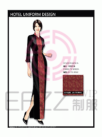 中餐迎賓制服設(shè)計(jì)效果圖563