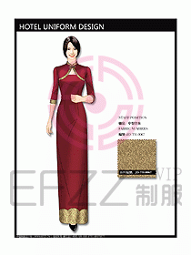中餐迎賓制服設(shè)計(jì)效果圖569
