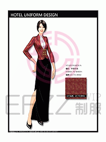 中餐迎賓制服設(shè)計效果圖571