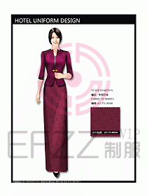 中餐迎賓制服設(shè)計效果圖574