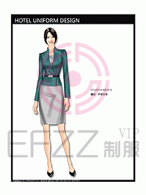 中餐迎賓制服設(shè)計(jì)效果圖575