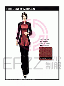 中餐服務(wù)員制服設(shè)計(jì)效果圖1123
