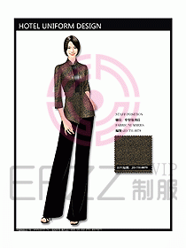 中餐服務(wù)員制服設(shè)計效果圖1127