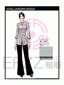 中餐服務(wù)員制服設(shè)計效果圖1125