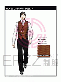 中餐服務(wù)員制服設(shè)計(jì)效果圖1137