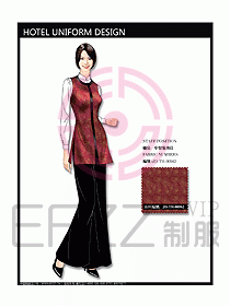 中餐服務(wù)員制服設(shè)計效果圖1140