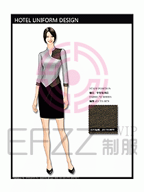 中餐服務(wù)員制服設(shè)計效果圖1141