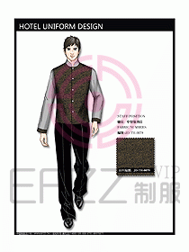 中餐服務(wù)員制服設(shè)計(jì)效果圖1144
