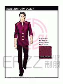 中餐服務(wù)員制服設(shè)計(jì)效果圖1146