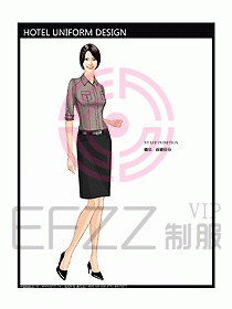 酒店總臺(tái)大堂制服設(shè)計(jì)圖422