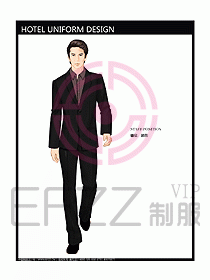酒店總臺接待員制服設計效果圖429