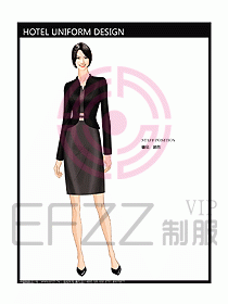 酒店總臺接待員制服設(shè)計效果圖432