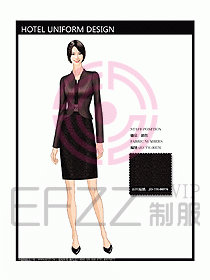 酒店總臺(tái)接待員制服設(shè)計(jì)效果圖435