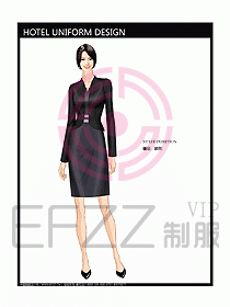 酒店總臺(tái)接待員制服設(shè)計(jì)效果圖434