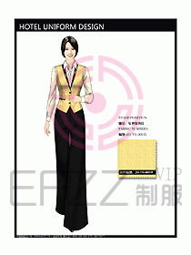 酒店中餐服務(wù)員制服設(shè)計(jì)效果圖1187