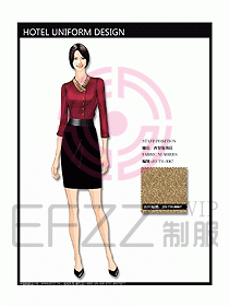 酒店西餐服務(wù)生制服設(shè)計(jì)圖738