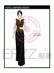 酒店中餐服務(wù)員制服設(shè)計(jì)圖1186