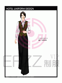 酒店中餐服務(wù)員制服設(shè)計圖1188