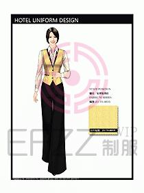 酒店中餐服務(wù)員制服設(shè)計(jì)圖1187