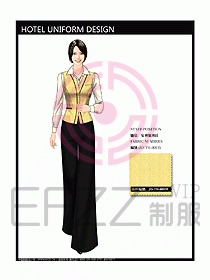 酒店中餐服務(wù)員制服設(shè)計(jì)圖1189