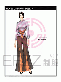 酒店中餐服務(wù)員制服設(shè)計(jì)圖1195