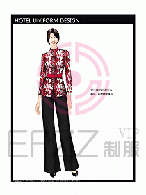 酒店中餐服務(wù)員制服設(shè)計(jì)圖1198