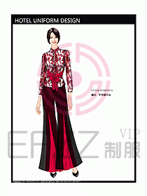 酒店中餐服務(wù)員制服設(shè)計(jì)圖1199