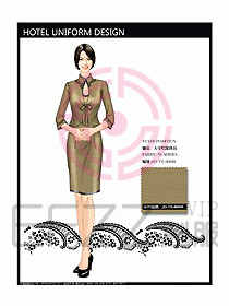 酒店中餐服務(wù)員制服設(shè)計(jì)圖1201