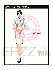 酒店中餐服務(wù)員制服設(shè)計(jì)圖1204