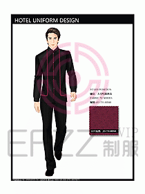酒店中餐服務(wù)員制服設(shè)計(jì)圖1206