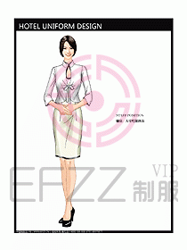 酒店中餐服務(wù)員制服設(shè)計圖1205