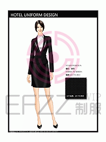 前臺服務生制服設計效果圖488