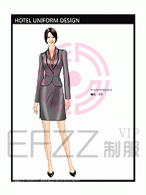 前臺服務(wù)生制服設(shè)計效果圖490