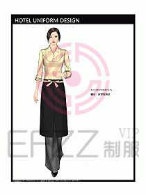 酒店西餐服務(wù)生制服設(shè)計(jì)圖757