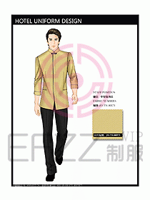 酒店中餐服務(wù)員制服設(shè)計(jì)圖1209