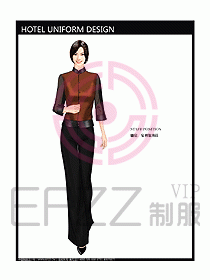 酒店中餐服務(wù)員制服設(shè)計圖1225