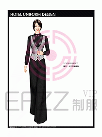 酒店中餐服務(wù)員制服設(shè)計(jì)圖1236