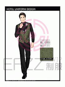 酒店中餐服務(wù)員制服設(shè)計(jì)圖1237