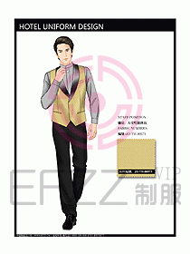 酒店中餐服務員制服設計圖1246