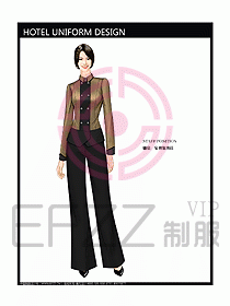 酒店中餐服務(wù)員制服設(shè)計(jì)圖1252