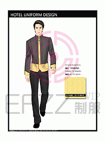酒店中餐服務(wù)員制服設(shè)計(jì)圖1256